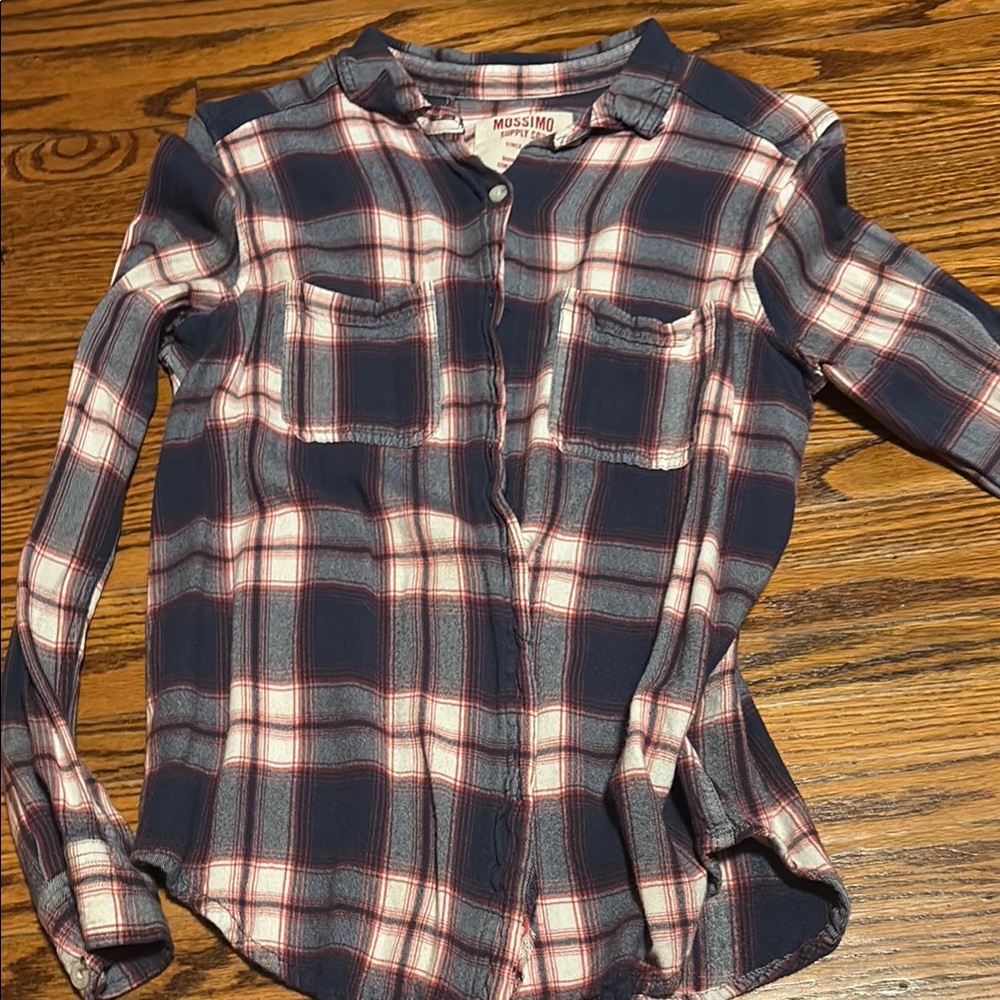 Mossimo Supply Co. Kids Checkered Shirt - Navy and Pink